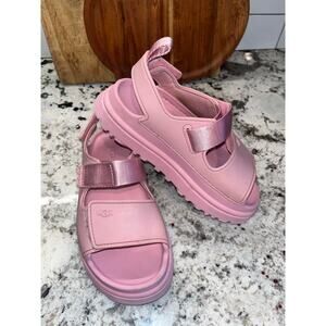 Girls UGG Pink Chunky Platform Sandals Size 2 Youth / Toddler